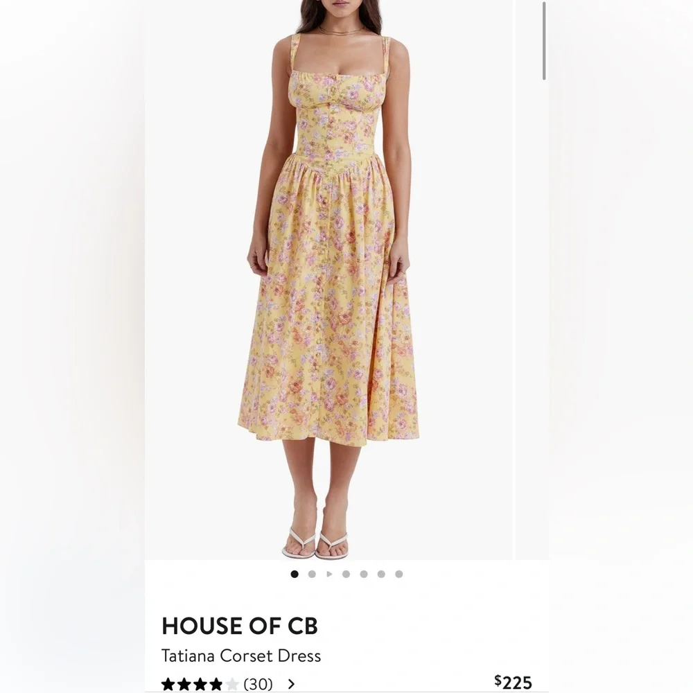 house of cb floral corset dress Clothing: Midi Dresses: 'Kelly' Royal Rose Print Corset Midi Sundress